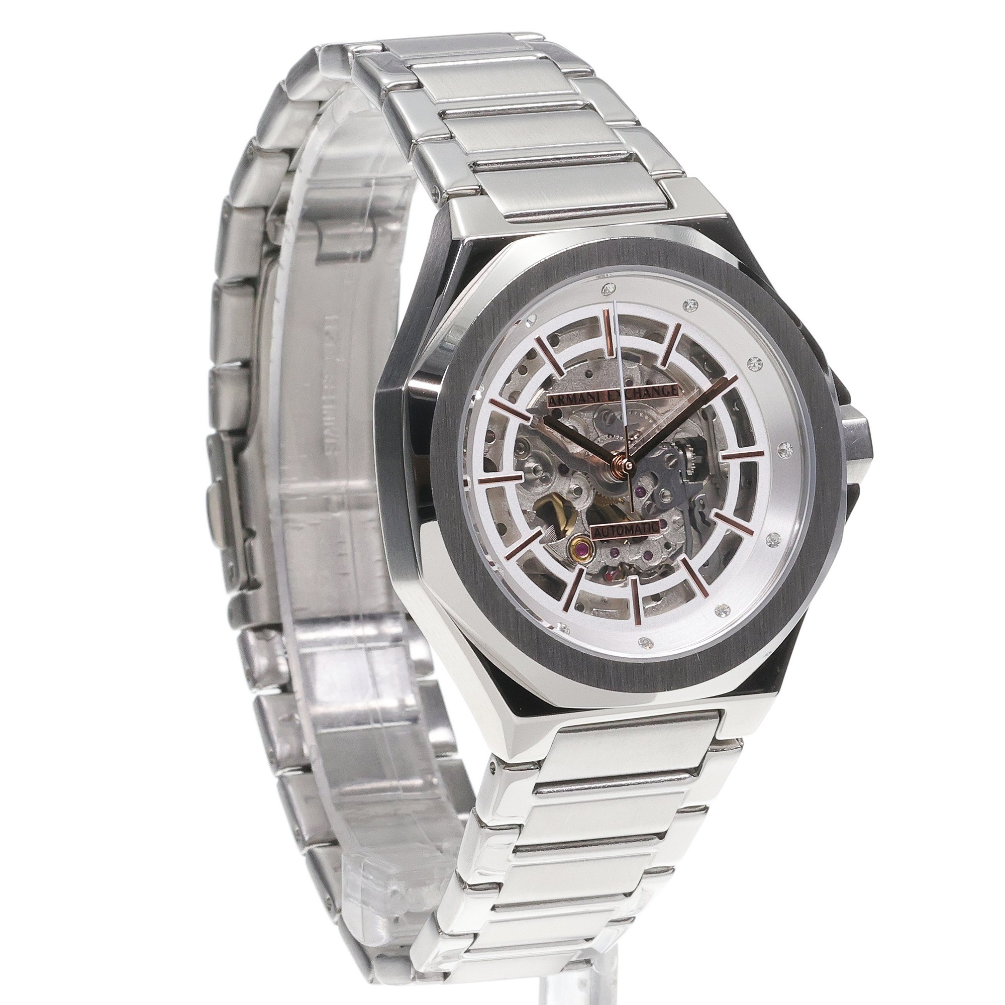 Armani Exchange AX4618 zegarek srebrny klasyczny Armani Exchange bransoleta - miniatura 3