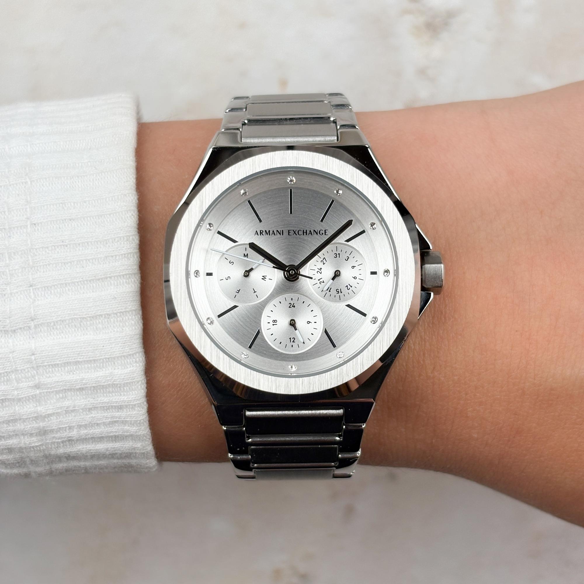 Armani Exchange AX4622 Andrea Multifunction Fashion klasyczny zegarek srebrny