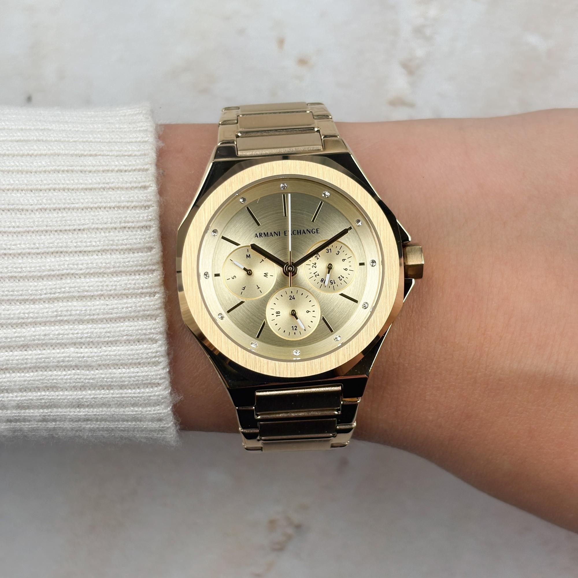 Armani Exchange AX4624 Andrea Multifunction Fashion klasyczny zegarek złoty