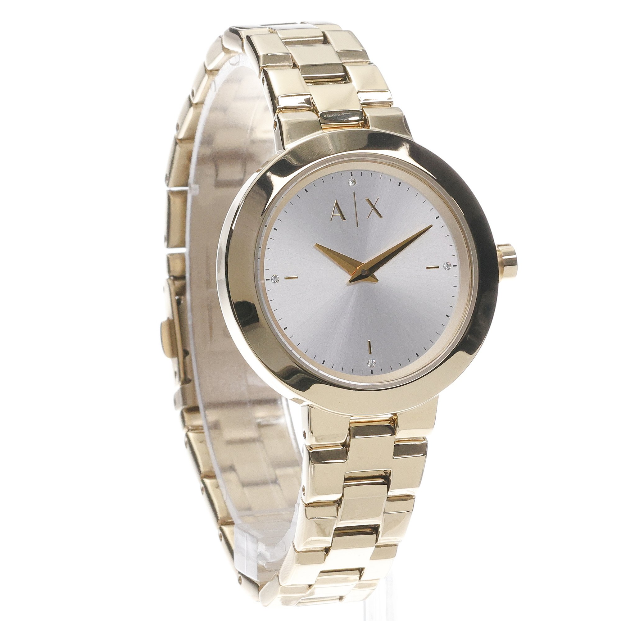 Armani Exchange AX5180 zegarek złoty fashion-modowy Fashion bransoleta
