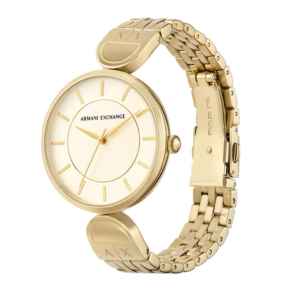 Armani Exchange AX5385 zegarek złoty klasyczny Fashion bransoleta - miniatura 2