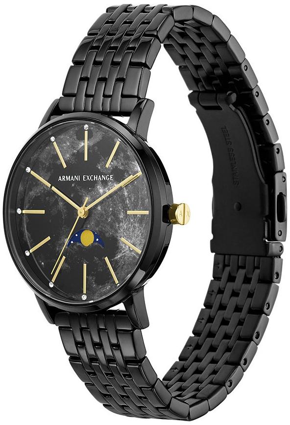 Armani Exchange AX5587 zegarek czarny klasyczny Fashion bransoleta - miniatura 4