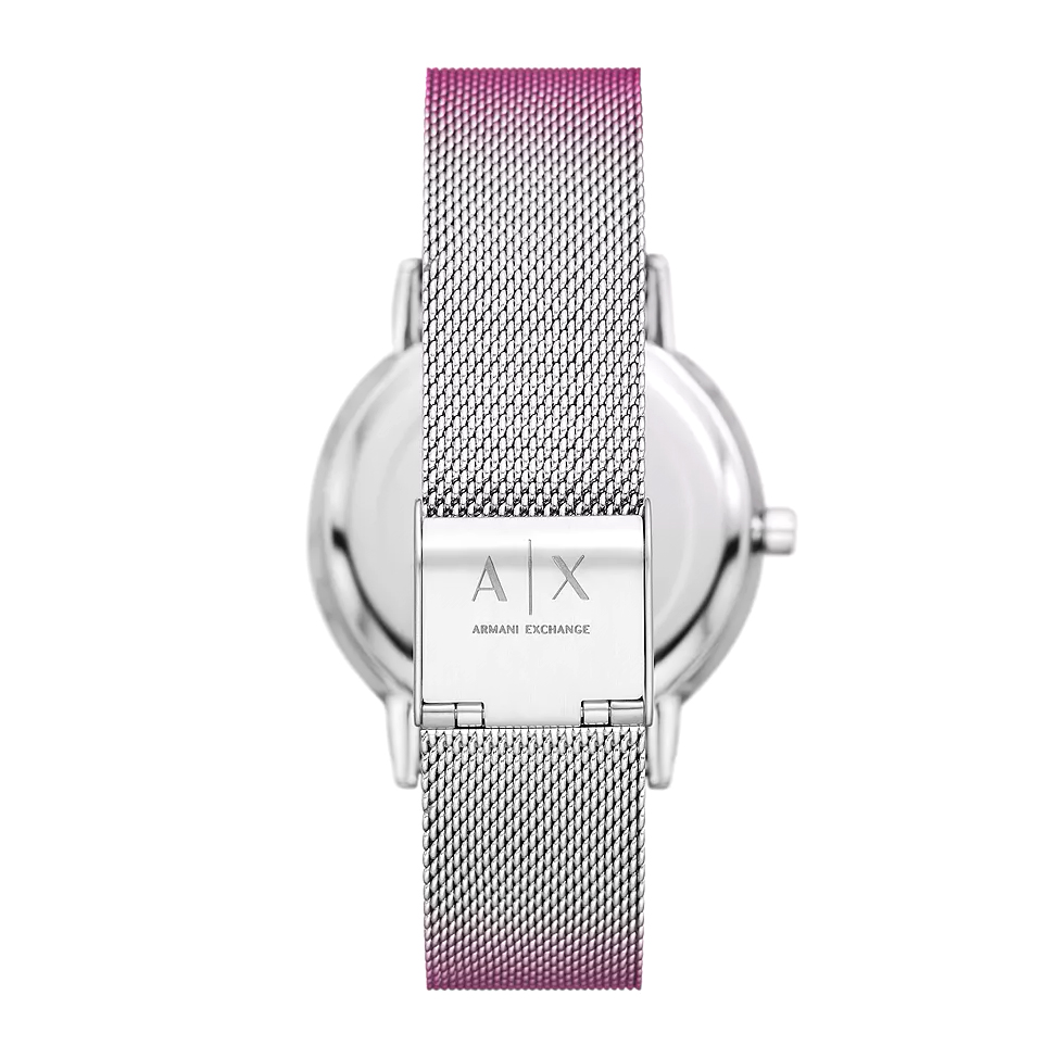 Armani Exchange AX5616 zegarek srebrny klasyczny Fashion bransoleta - miniatura 4