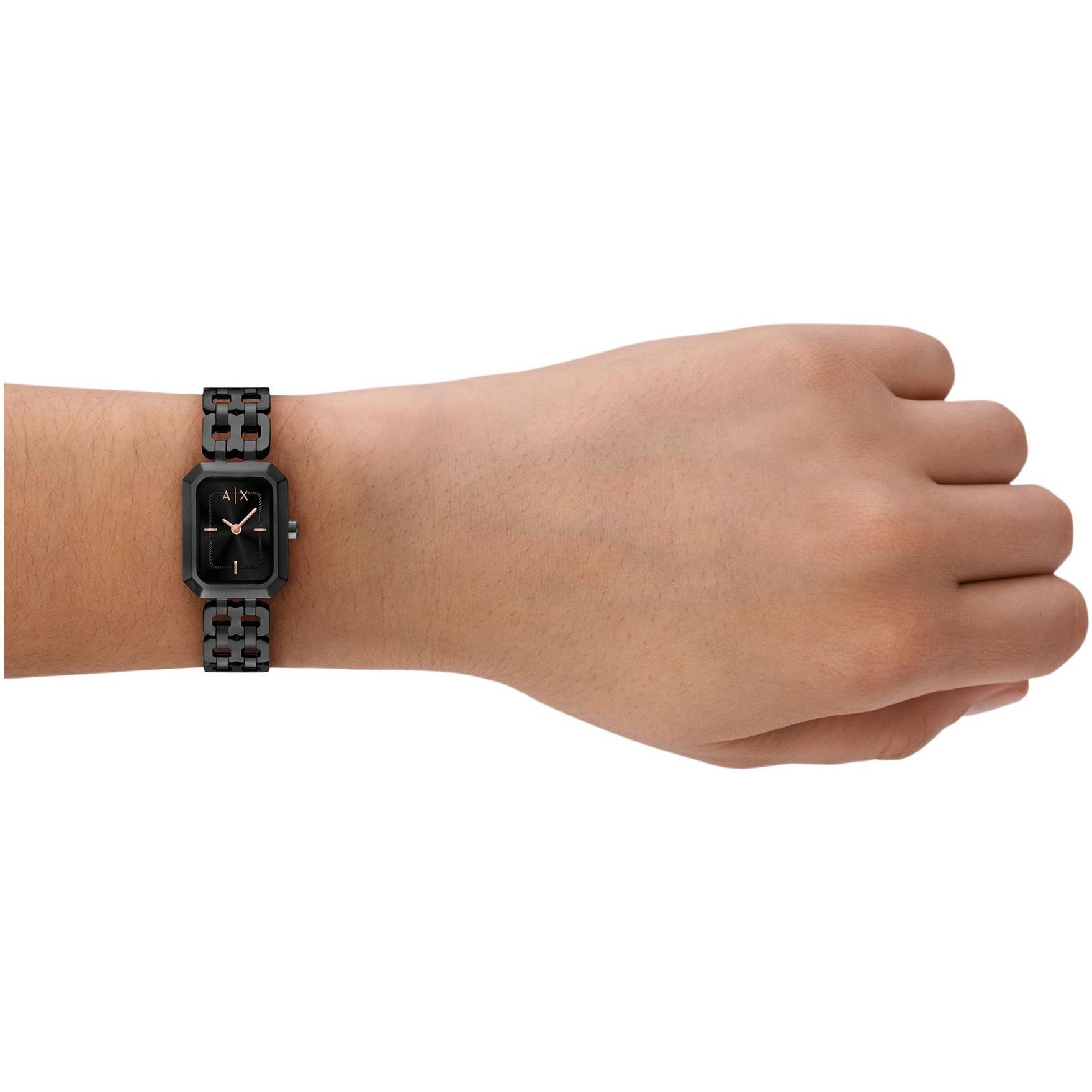 Armani Exchange AX5813 zegarek czarny elegancki Armani Exchange bransoleta - miniatura 4