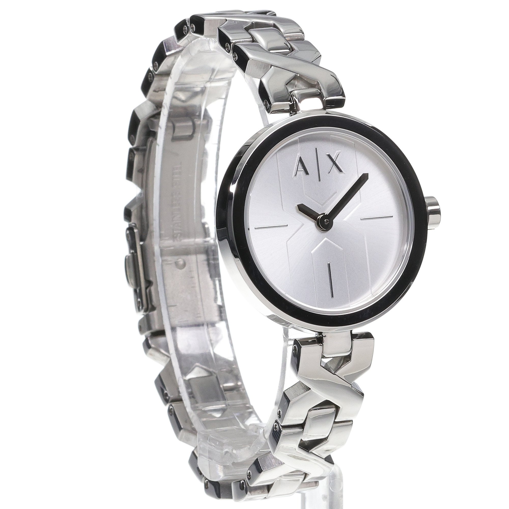Armani Exchange AX5830 zegarek srebrny fashion-modowy Fashion bransoleta