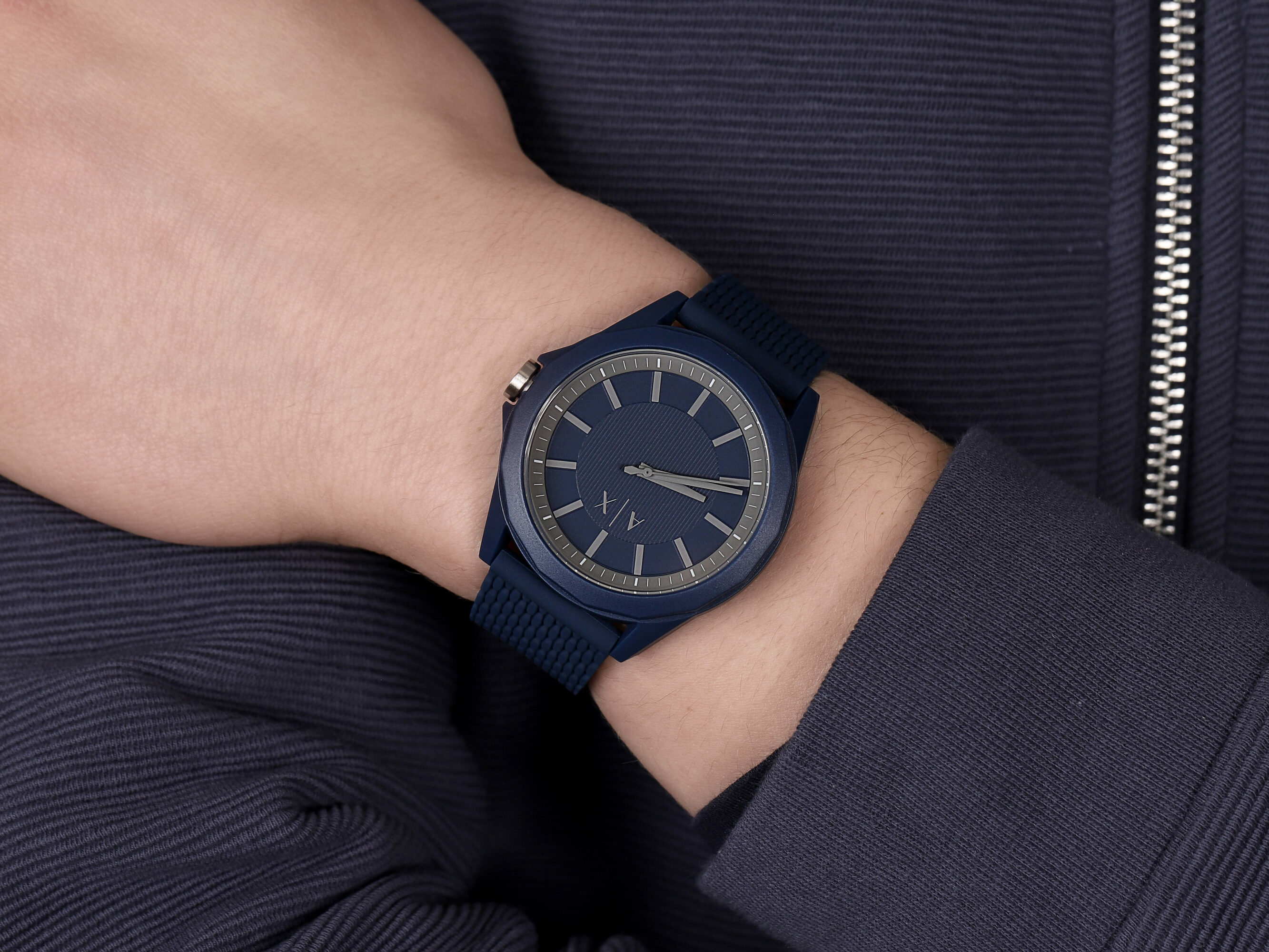 Armani Exchange AX7118 zegarek niebieski klasyczny Fashion pasek - miniatura 4