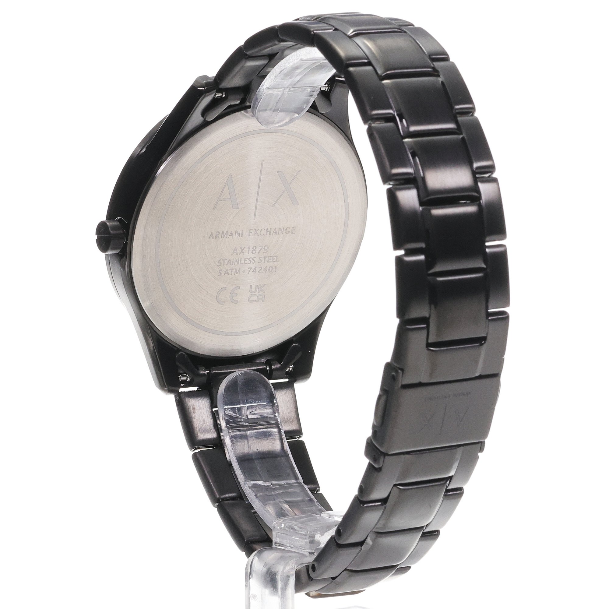 Armani Exchange AX7154SET zegarek czarny fashion-modowy Fashion bransoleta - miniatura 4