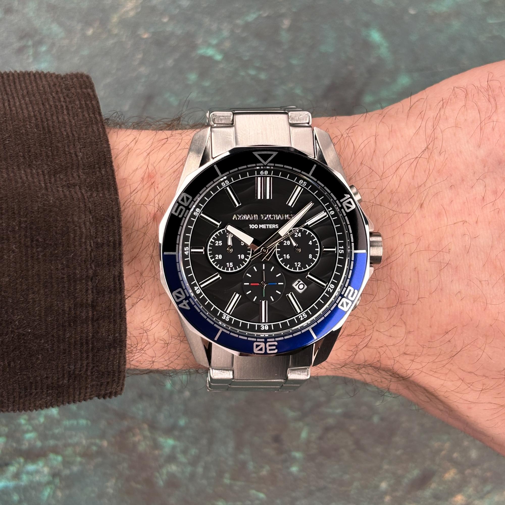 Armani Exchange AX7166SET Gift Set Armani Exchange sportowy zegarek srebrny - miniatura 9