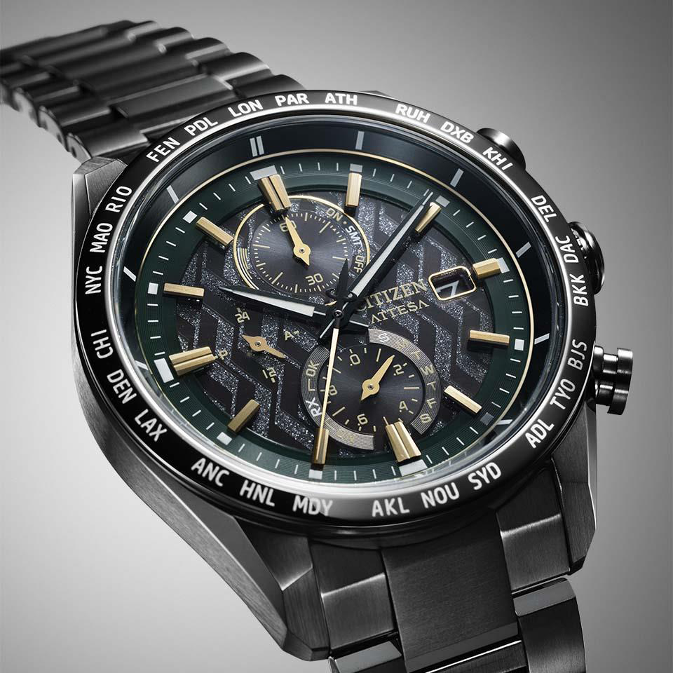 AT8288-60E zegarek czarny elegancki Ecodrive bransoleta - miniatura 5