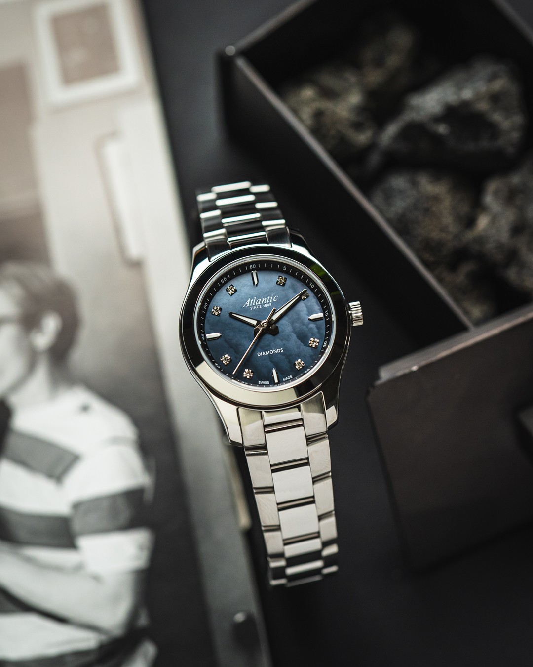 Atlantic 203354107BK zegarek elegancki Seapair