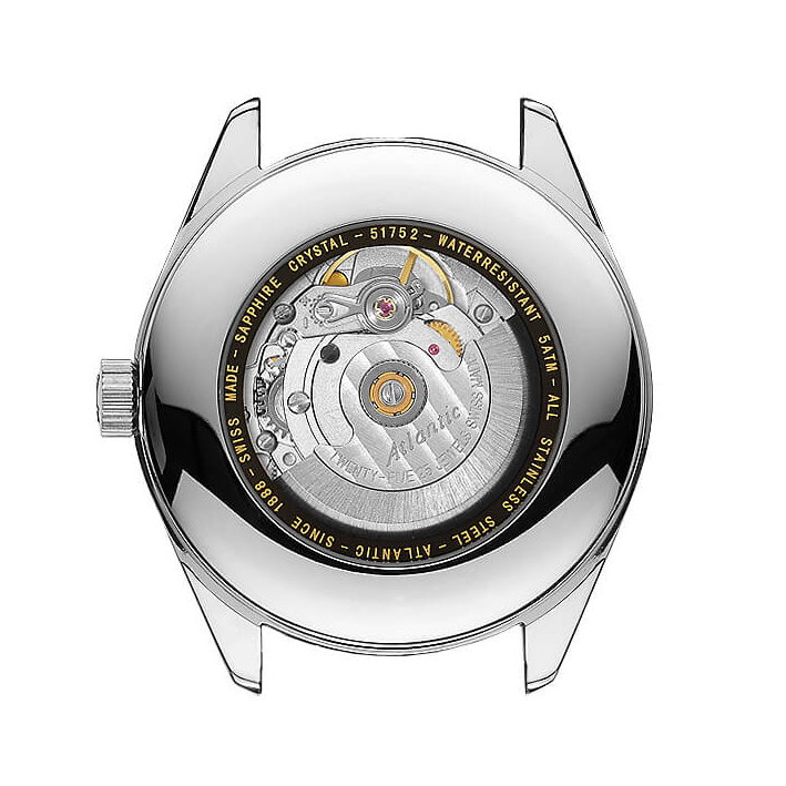 Atlantic 51752.41.65S zegarek srebrny klasyczny Worldmaster pasek
