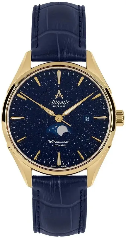 Atlantic 527834591 Worldmaster Worldmaster Nightsky Moonphase - Blue Aventurine - zdjęcie 1