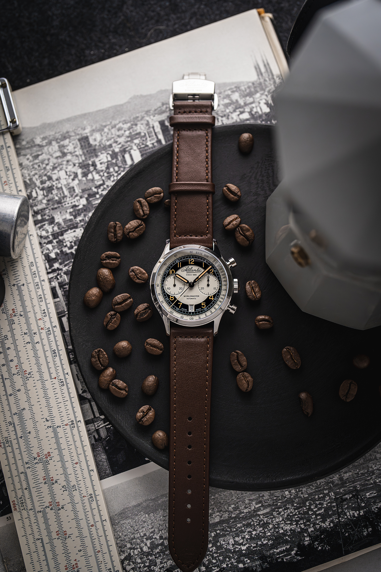 Atlantic 528524123 zegarek Worldmaster z chronograf
