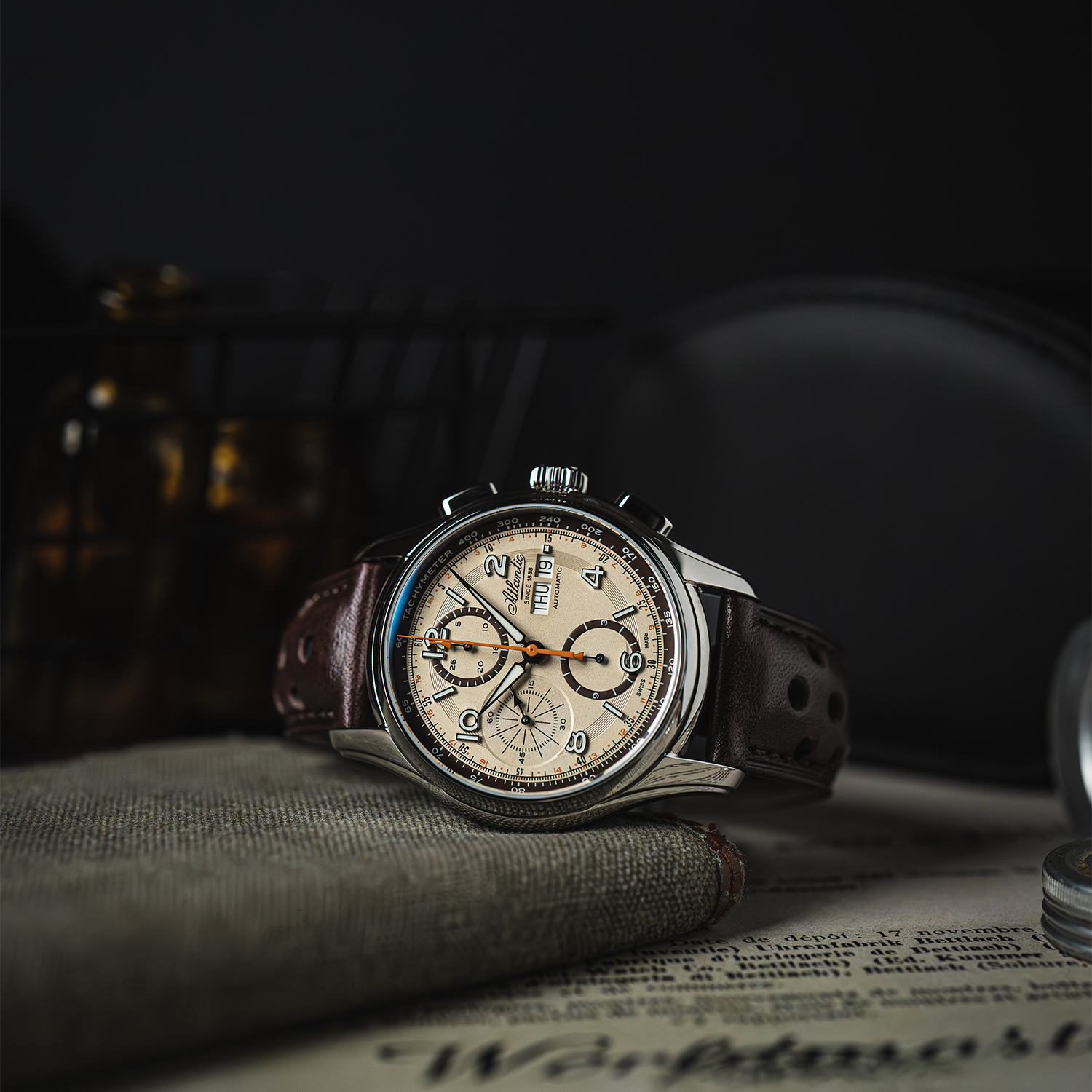Atlantic 558534195 Worldmaster Prestige Valjoux Chronograph zegarek elegancki Worldmaster - miniatura 11