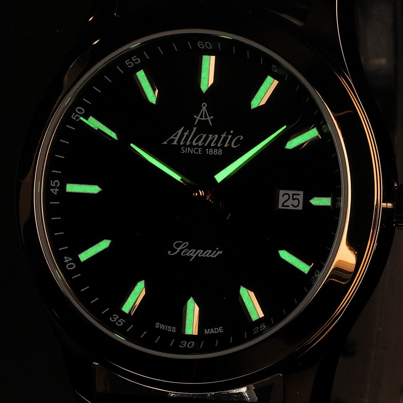 Atlantic 603304569 zegarek złoty klasyczny Seapair pasek - miniatura 5