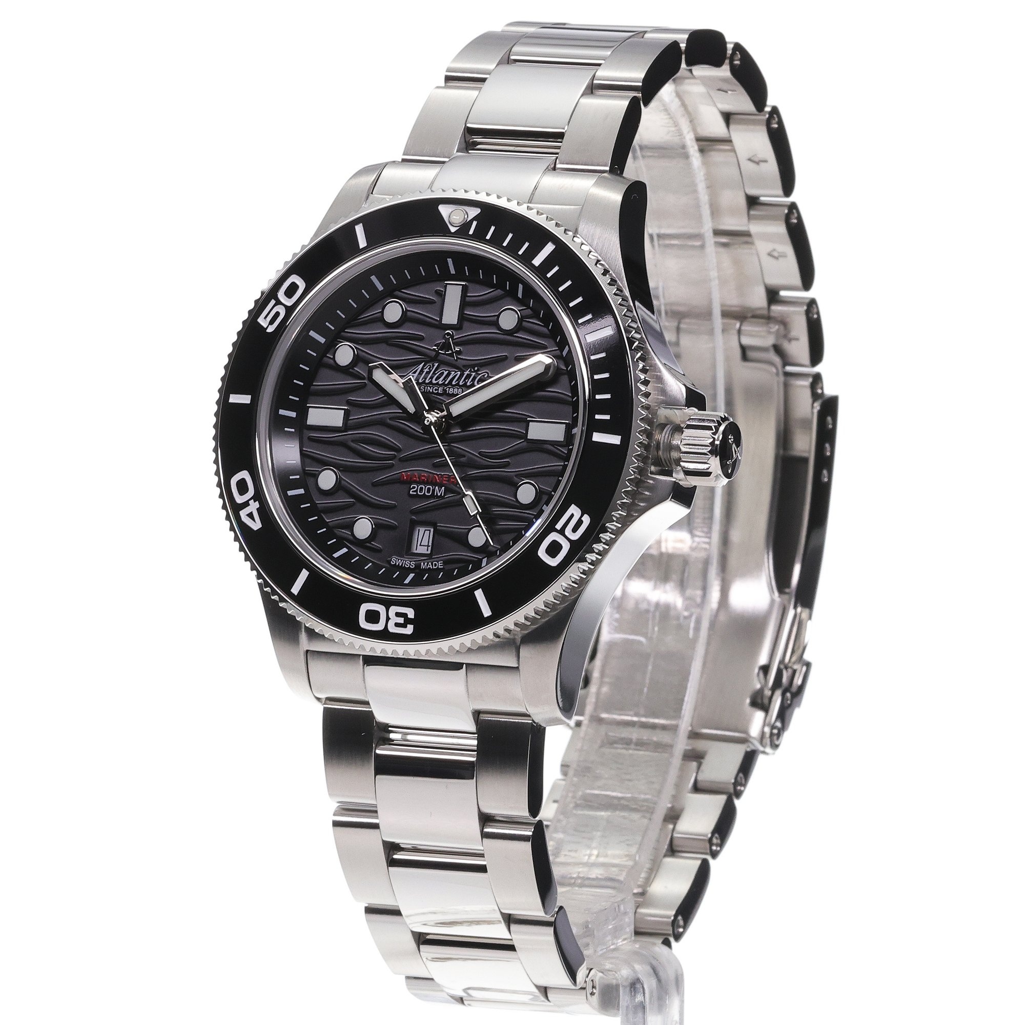 Atlantic 813764169 Mariner Quartz Wave Black zegarek typudiver Mariner - miniatura 2