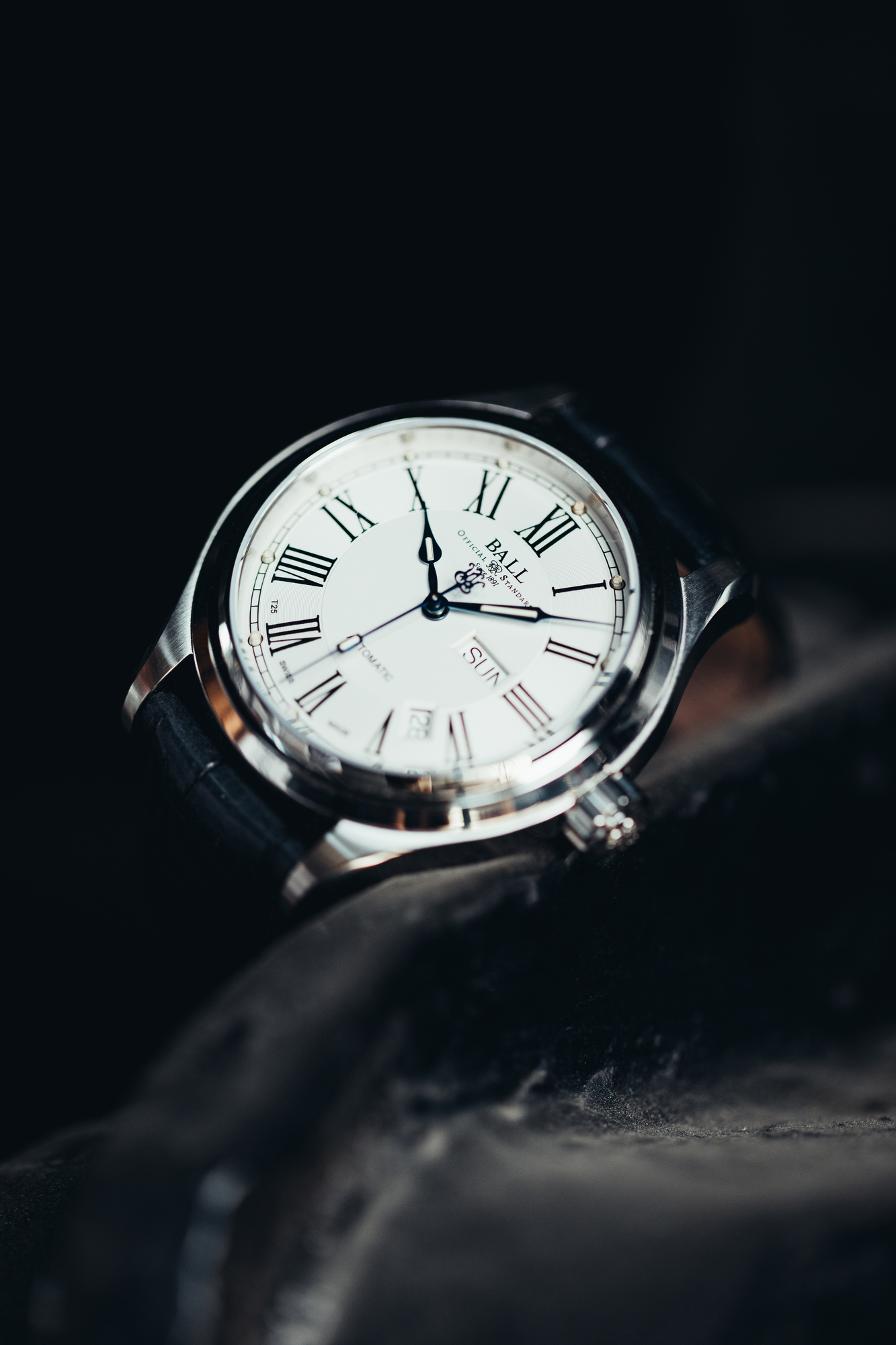 zegarek Ball NM1058D-L4J-WH automatyczny męski Trainmaster Trainmaster Roman Automatic - miniatura 6