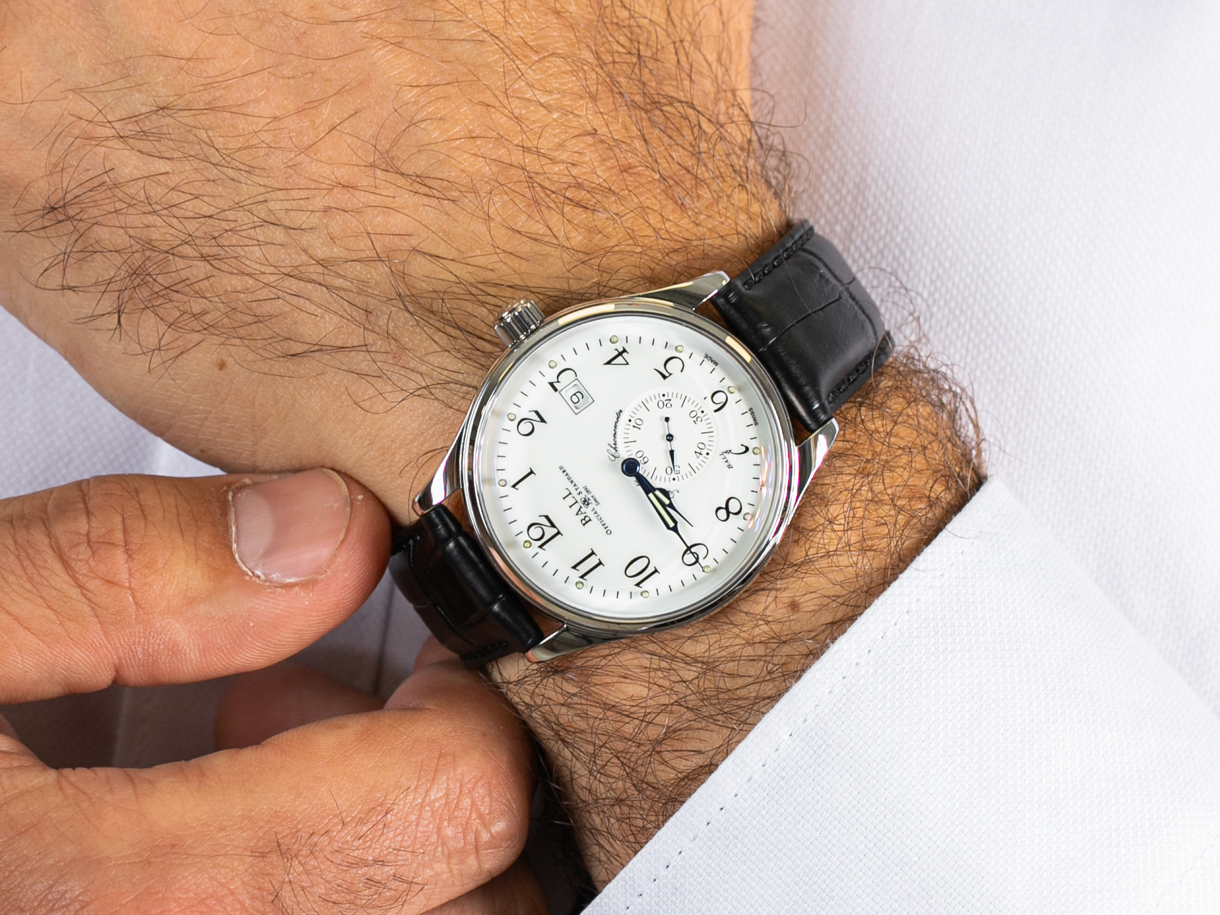 Ball NM3888D-LL1CJ-WH Trainmaster Standard Time Automatic Chronometer zegarek klasyczny Trainmaster - miniatura 4