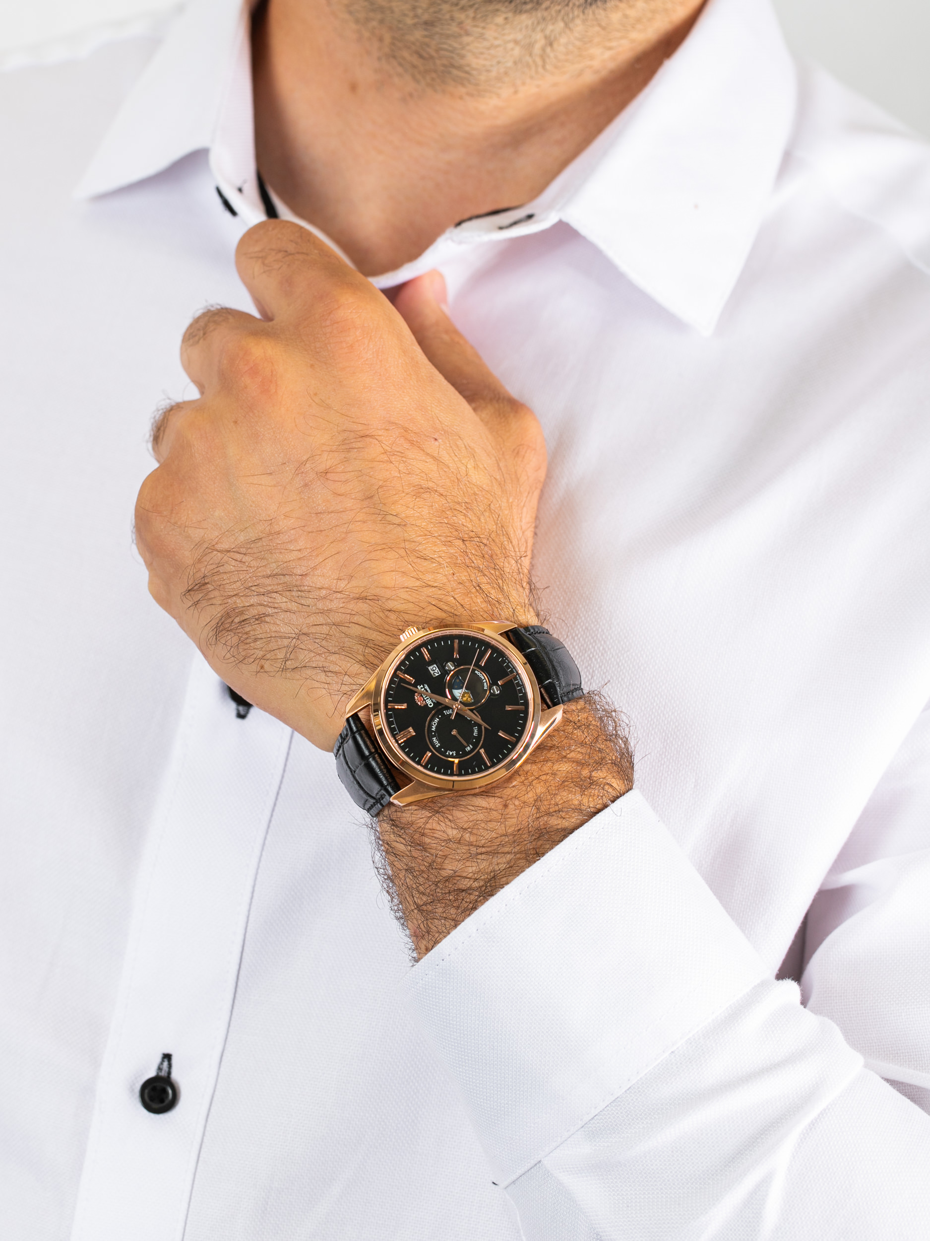 Orient RA-AK0304B10B męski zegarek Contemporary pasek - miniatura 3