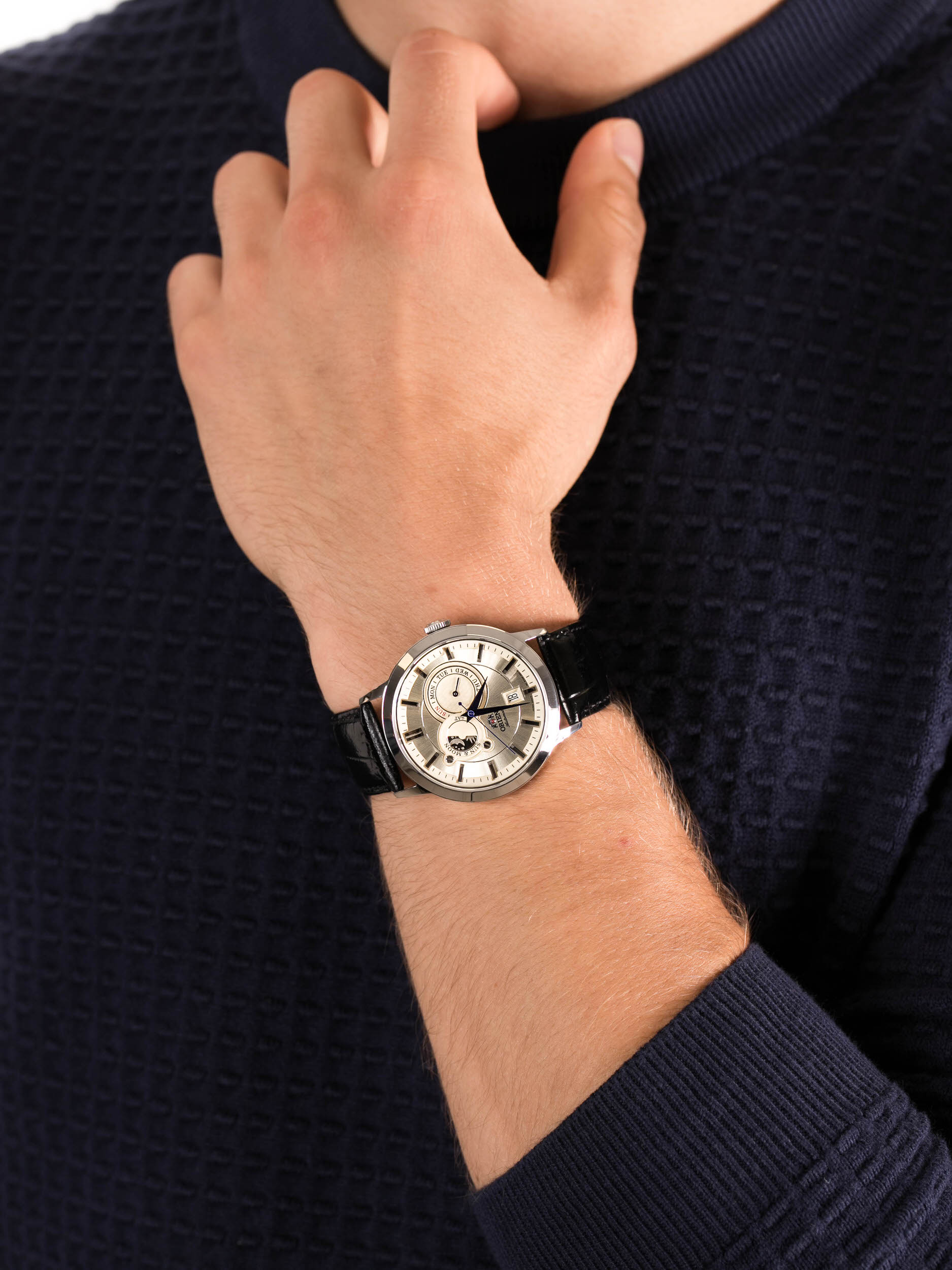 Orient FET0P003W0 Sun and Moon zegarek klasyczny Contemporary - miniatura 3