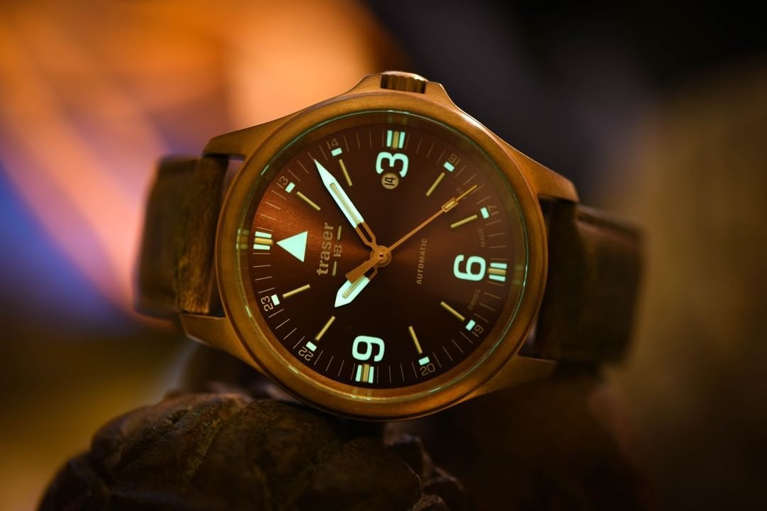 zegarek Traser TS-108073 automatyczny męski P67 Officer Pro P67 Officer Pro Automatic Bronze Brown