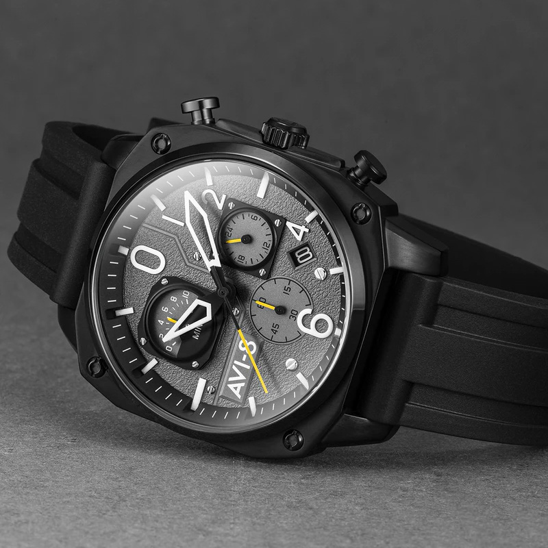 AV-4052-R1 zegarek czarny sportowy Hawker Hunter pasek - miniatura 3