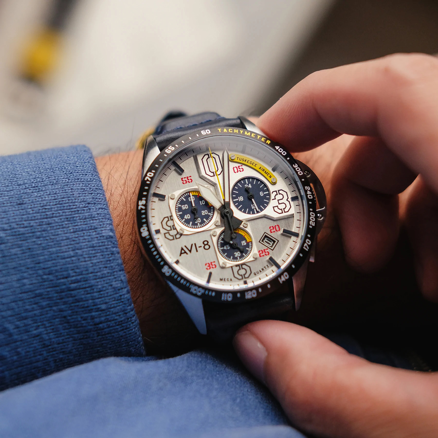 AV-4077-TAI02 zegarek P-51 Mustang z chronograf - miniatura 5