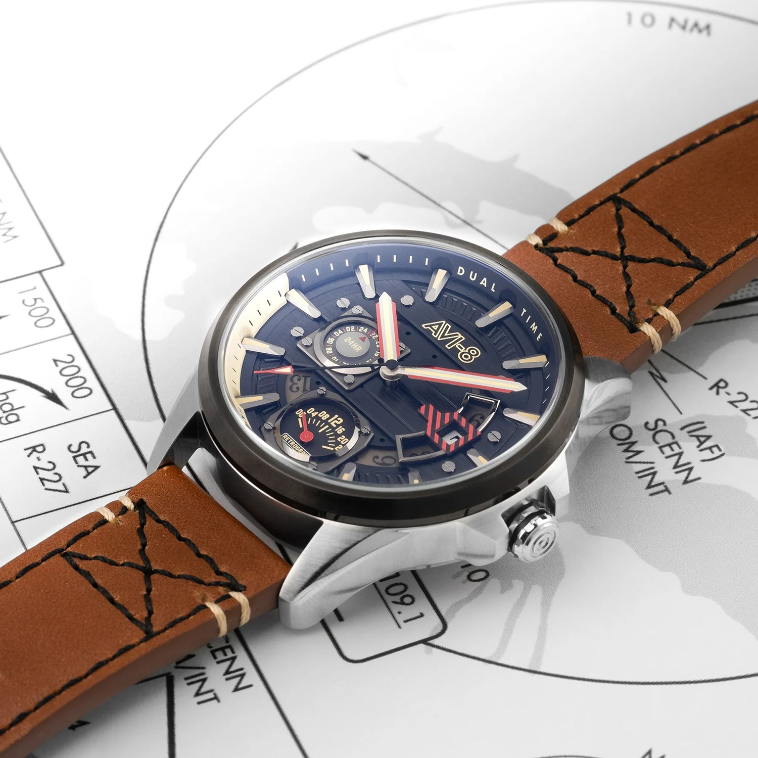 AV-4098-02 Hawker Harrier II zegarek męski lotniczy mineralne - miniatura 6