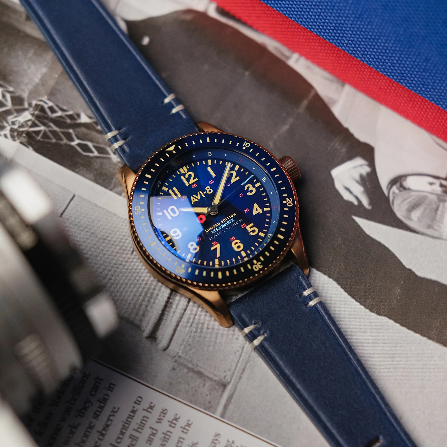 AV-4099-RBL04 męski zegarek Flyboy pasek - miniatura 2