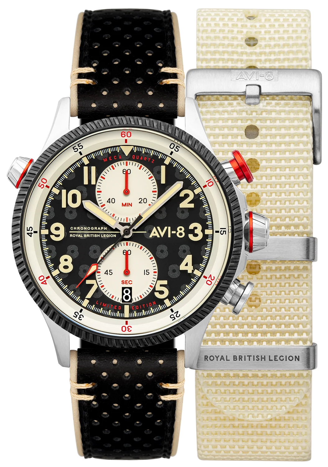 AVI-8 HAWKER HUNTER DUKE CHRONOGRAPH ROYAL BRITISH LEGION LIMITED EDITION AV-4080-RBL02