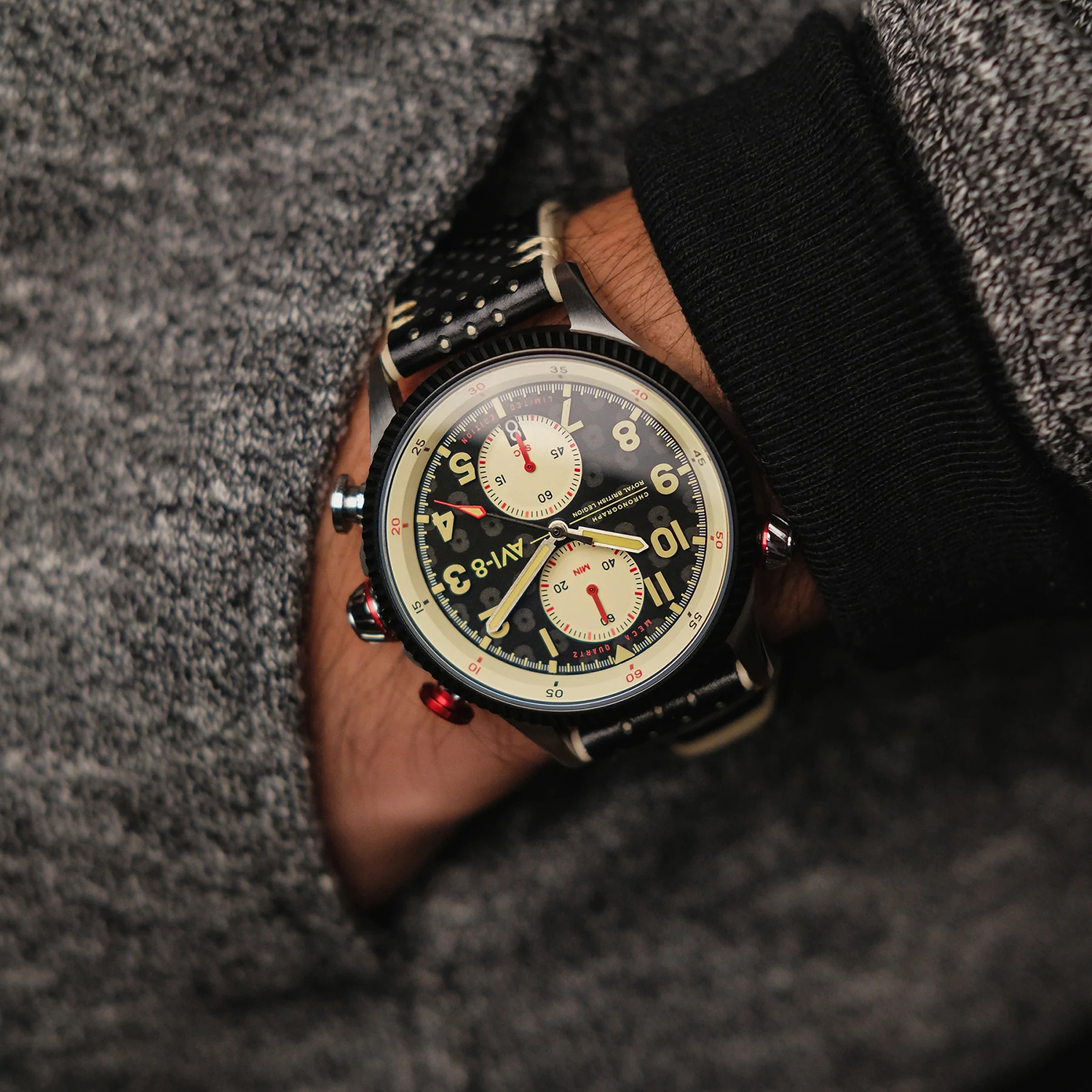 AVI-8 AV-4080-RBL02 HAWKER HUNTER DUKE CHRONOGRAPH ROYAL BRITISH LEGION LIMITED EDITION zegarek Hawker Hunter - miniatura 5