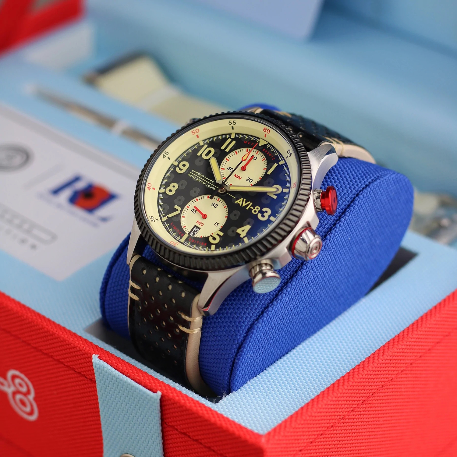 AVI-8 AV-4080-RBL02 Hawker Hunter HAWKER HUNTER DUKE CHRONOGRAPH ROYAL BRITISH LEGION LIMITED EDITION zegarek męski - miniatura 9