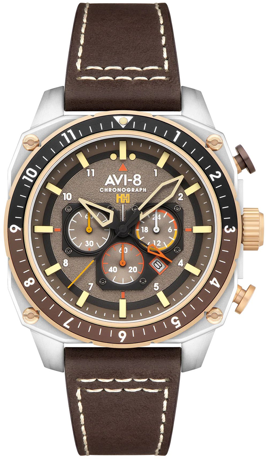 AVI-8 HAWKER HUNTER ATLAS DUAL TIME CHRONOGRAPH AV-4100-05