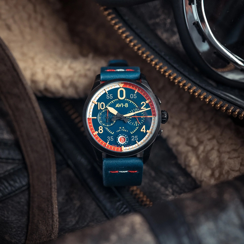 AVI-8 AV-4105-01 zegarek męski lotniczy Spitfire pasek