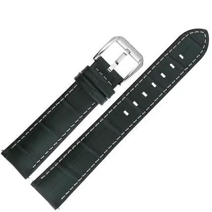 Aviator Pasek Airacobra GMT Skóra V1370 19 mm - Zielony croco z białym p błyszcz kl - zdjęcie 1