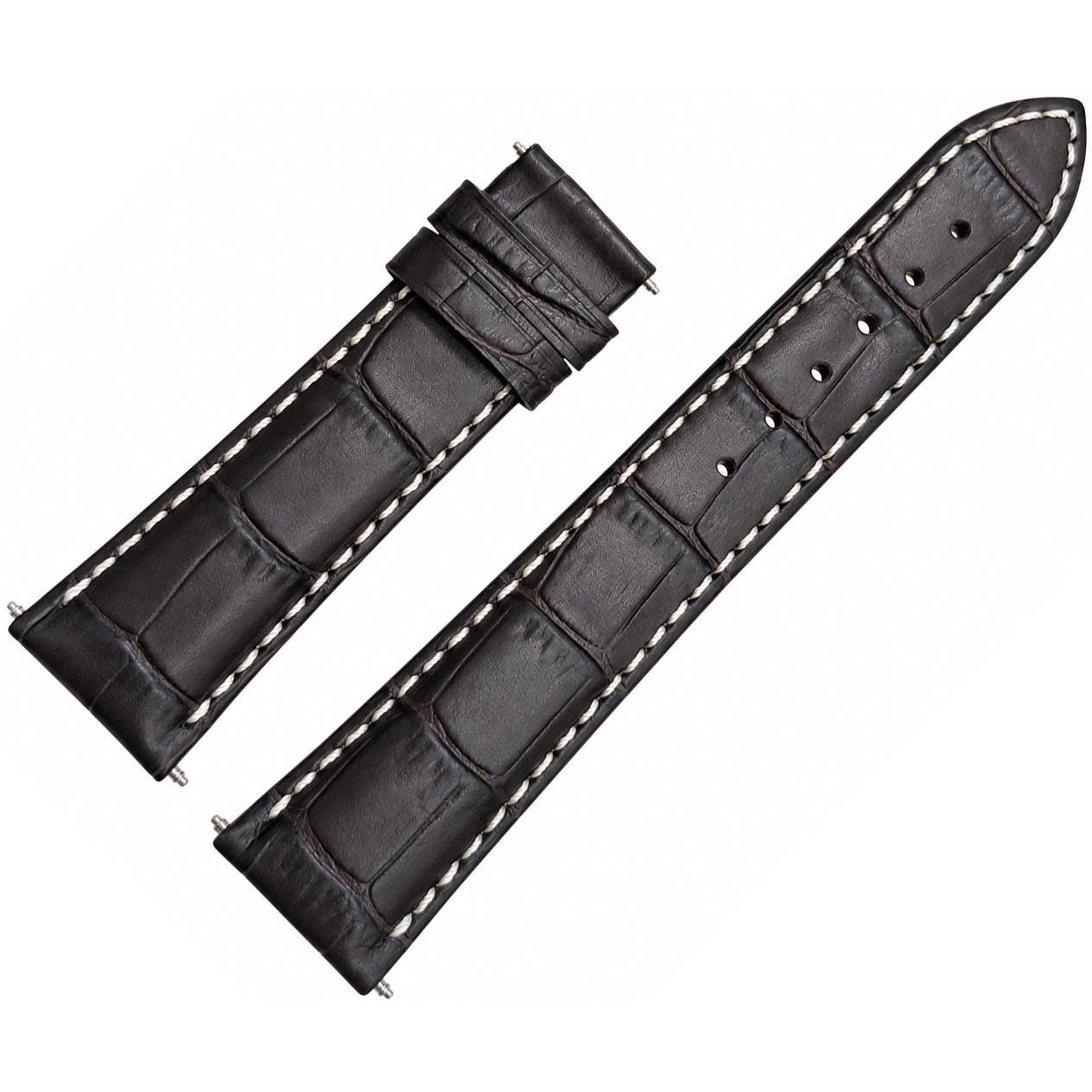Aviator Pasek Douglas Day Date V320 22 mm - Brązowy z białym p bez kl - miniatura 1