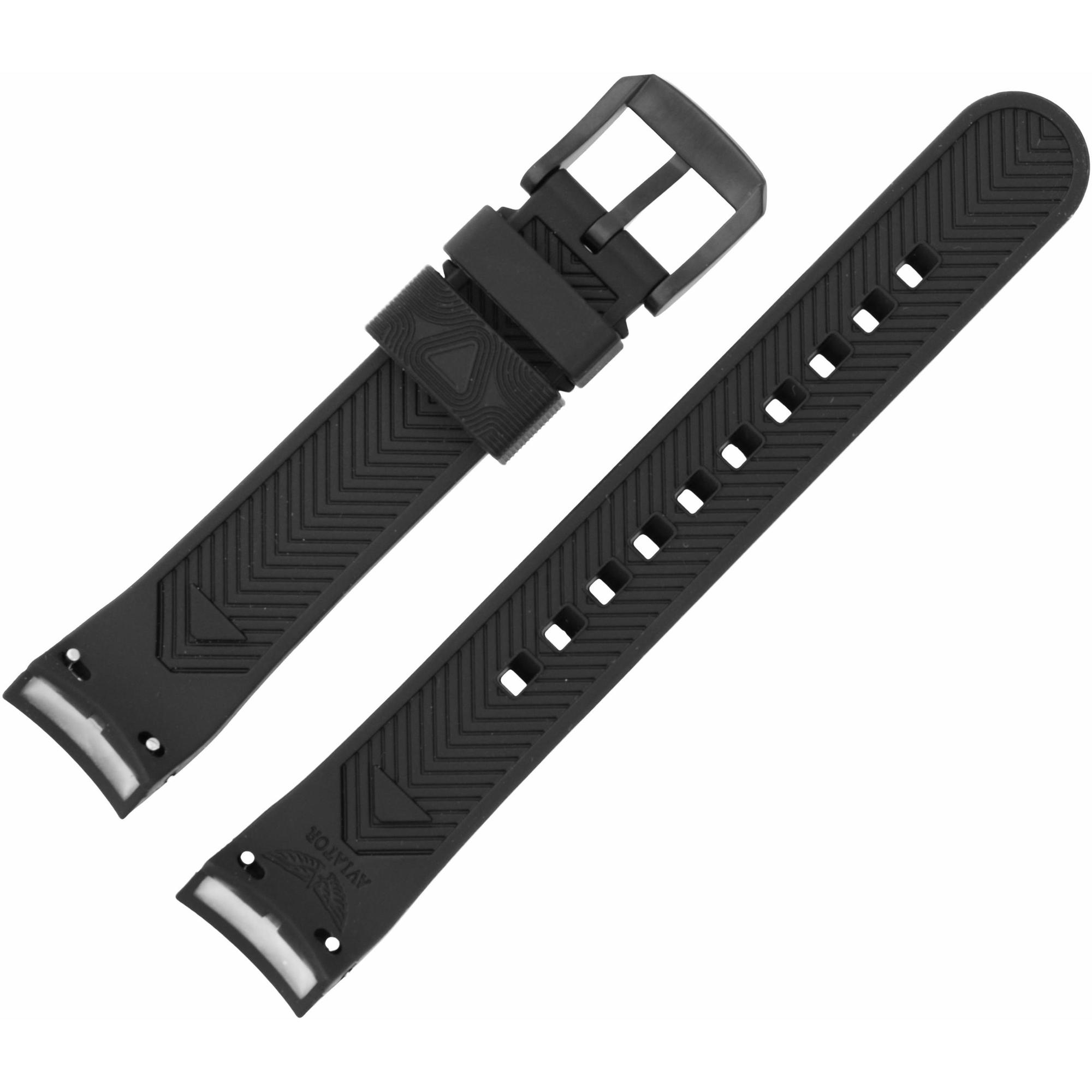 Aviator Pasek XPRO Silikon Czarny V1425 - V1435 - Czarna kl pasek do zegarka - miniatura 2