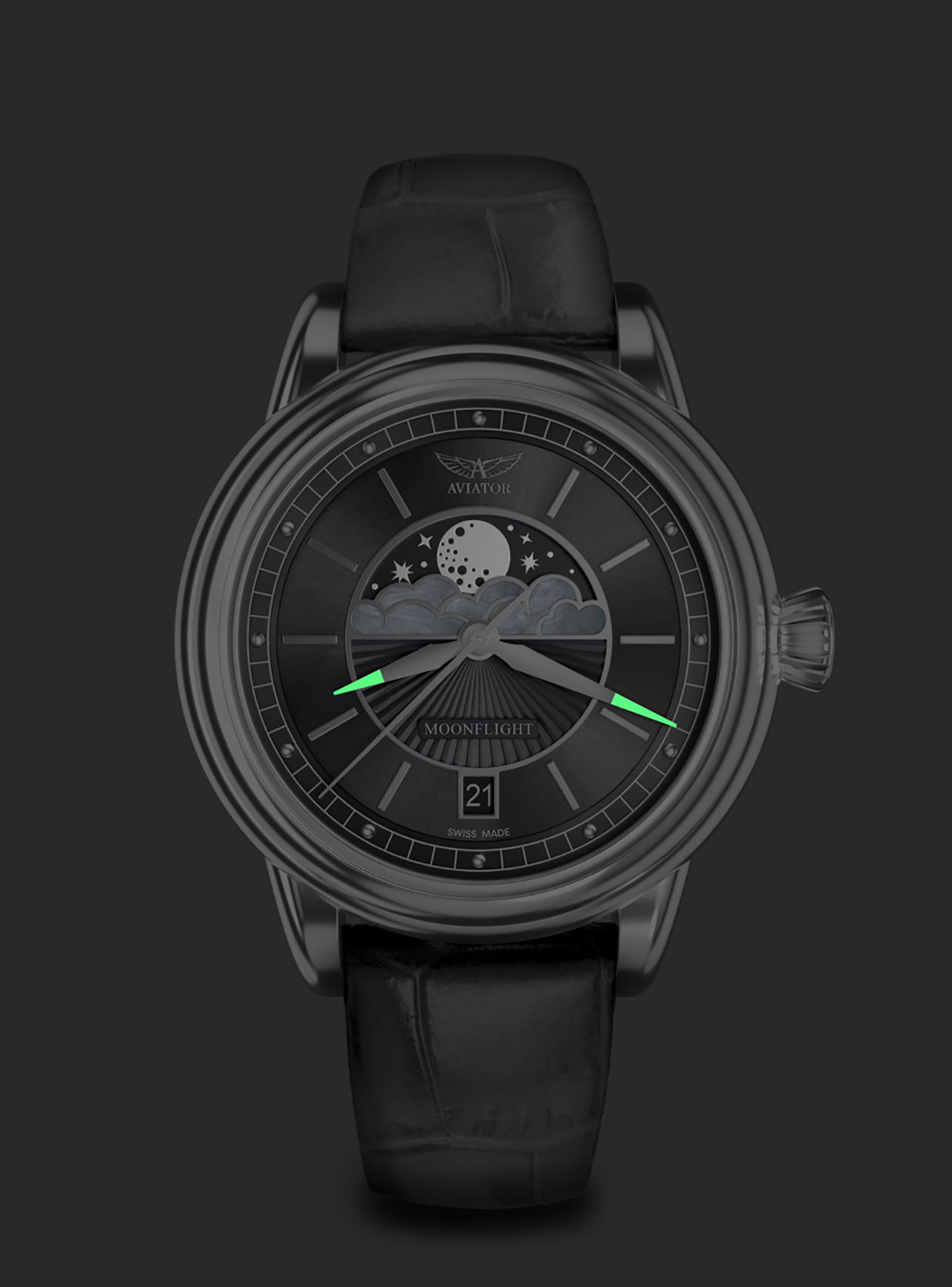 Aviator V.1.33.0.254.4 DOUGLAS MOONFLIGHT zegarek klasyczny Douglas Moonflight - miniatura 7