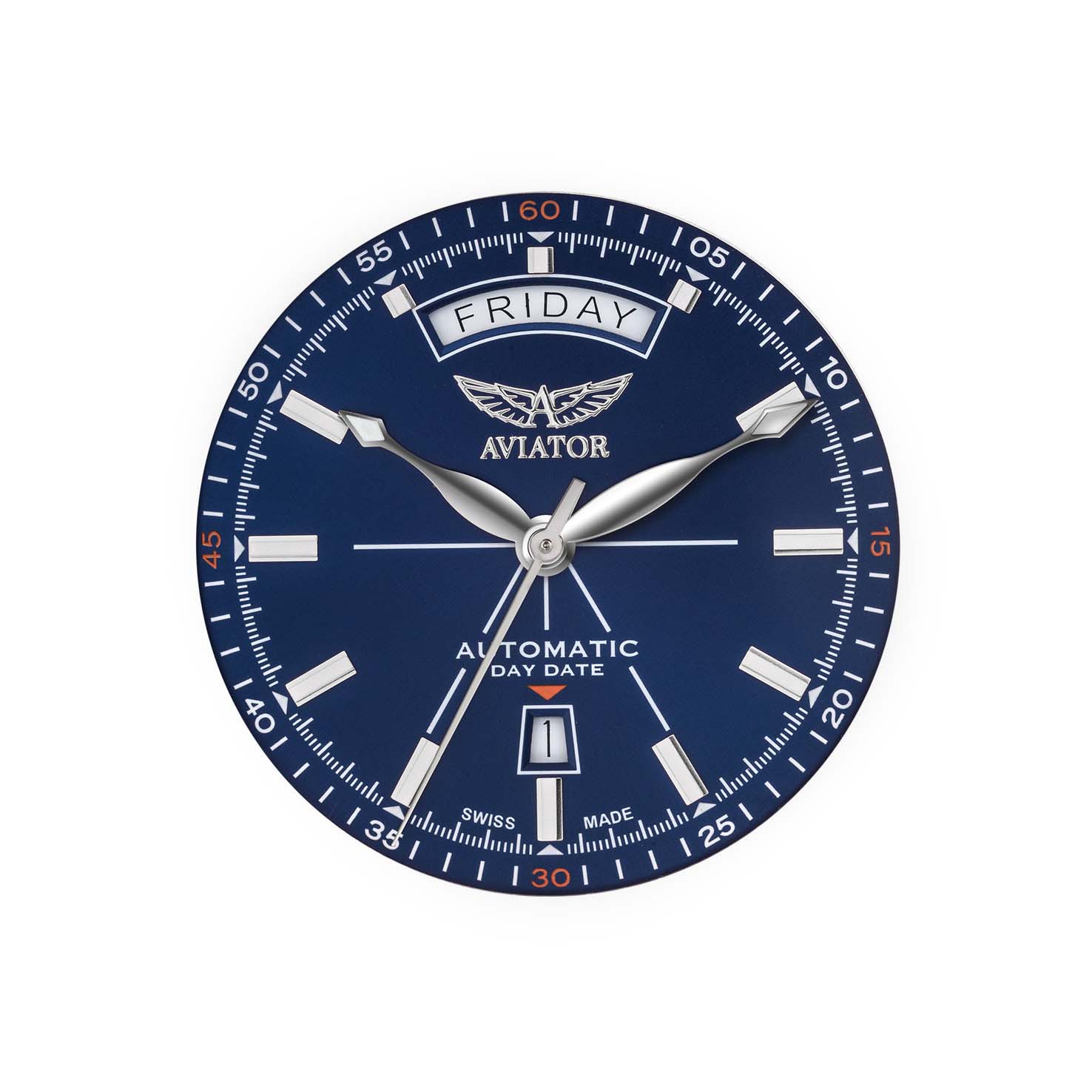 Aviator V.3.20.0.145.4 zegarek srebrny klasyczny Douglas pasek - miniatura 7