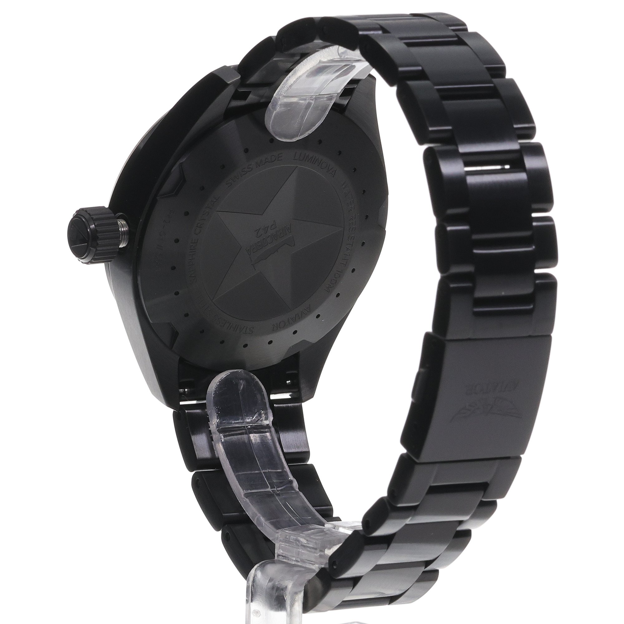 Aviator V12251575 zegarek czarny klasyczny Airacobra bransoleta