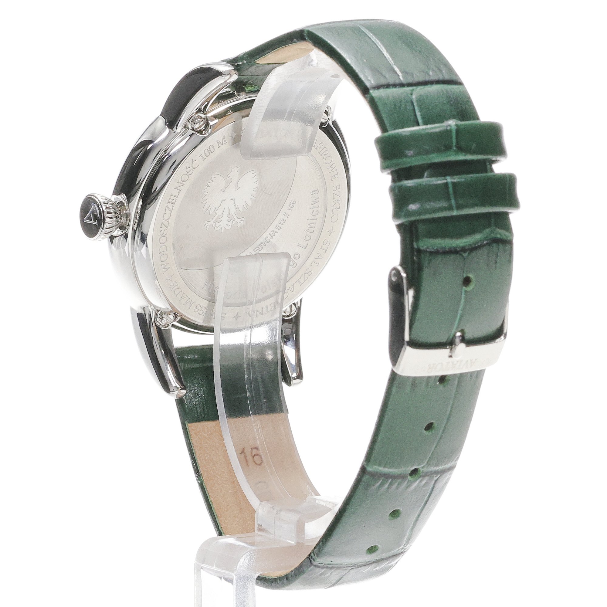 Aviator V13303904 PL zegarek srebrny klasyczny Douglas Moonflight pasek
