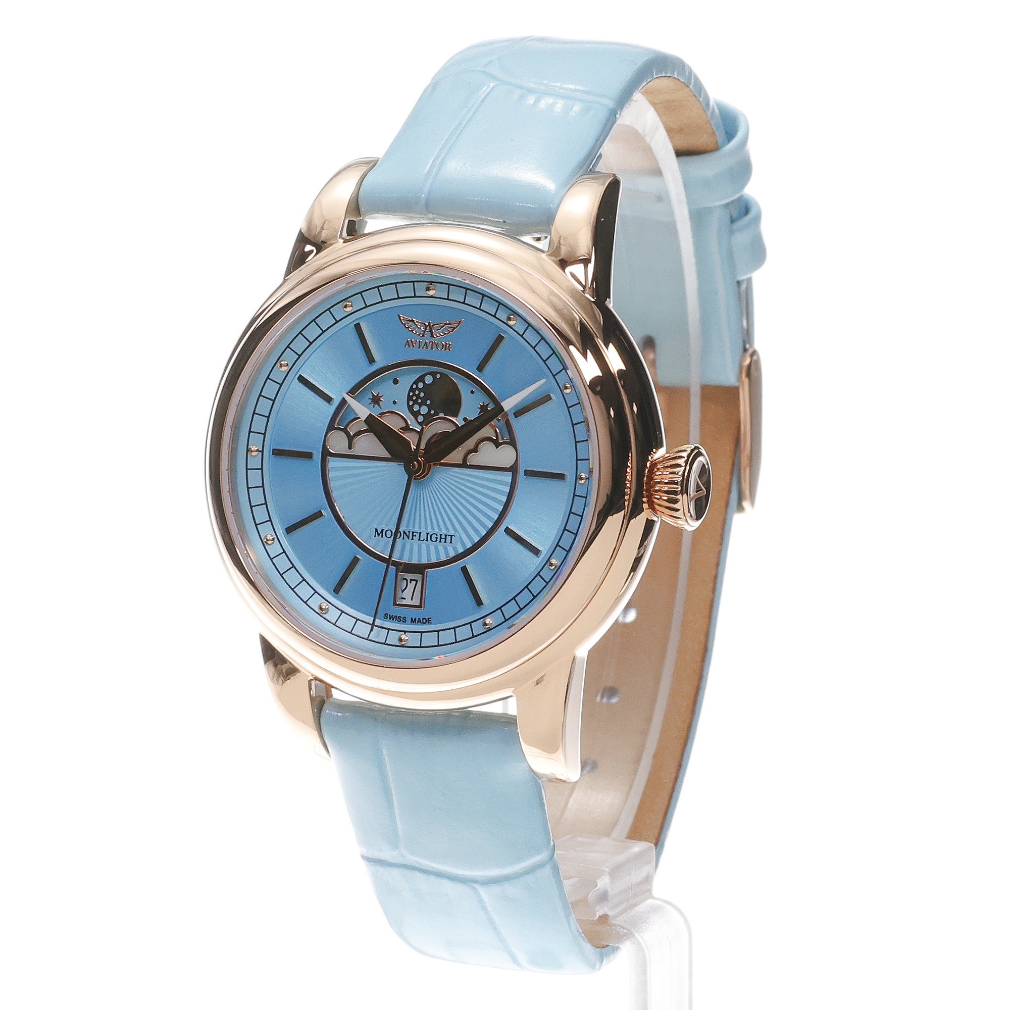Aviator V13323604 Douglas Moonflight Ice Blue zegarek klasyczny Douglas Moonflight - miniatura 2