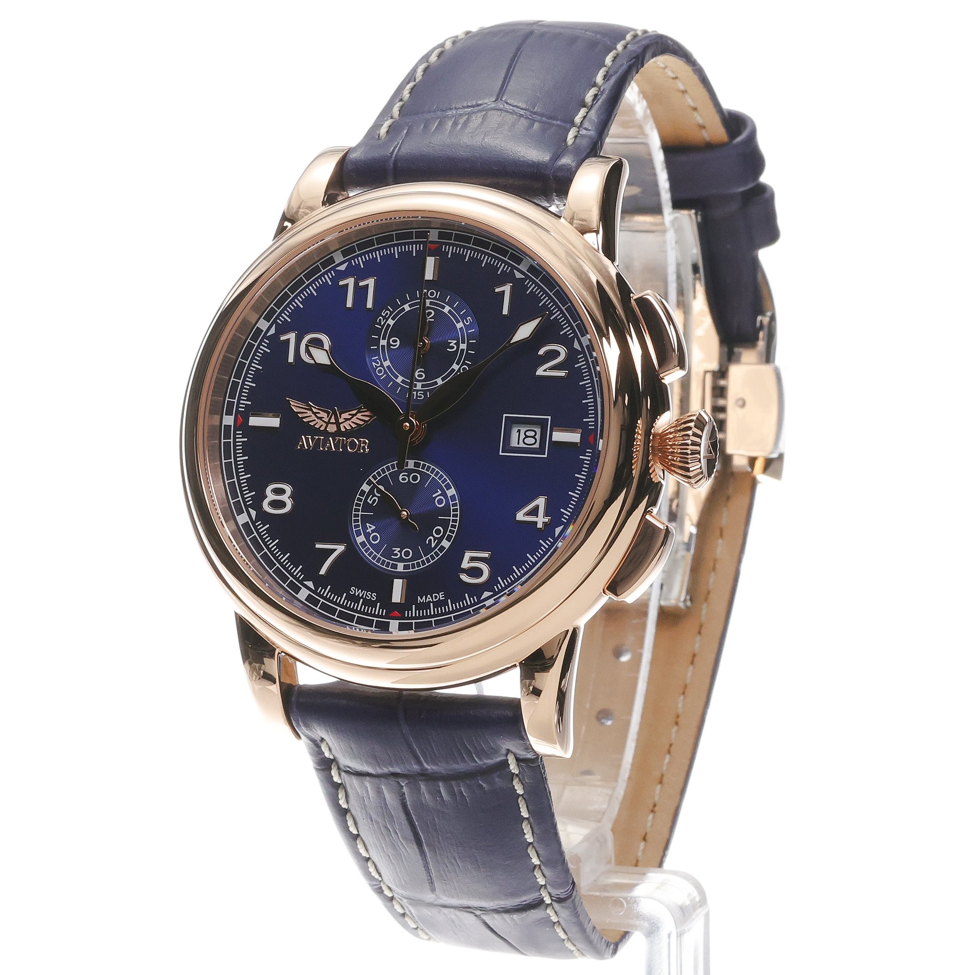 Aviator V24524084 Douglas DC-3 Chronograph Blue zegarek klasyczny Douglas - miniatura 2