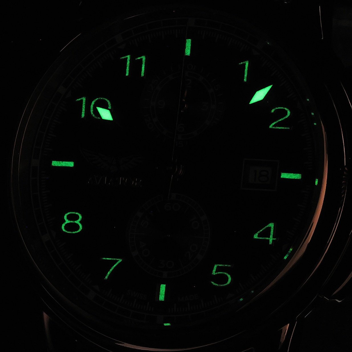 Aviator V24524084 zegarek różowe złoto klasyczny Douglas pasek - miniatura 5