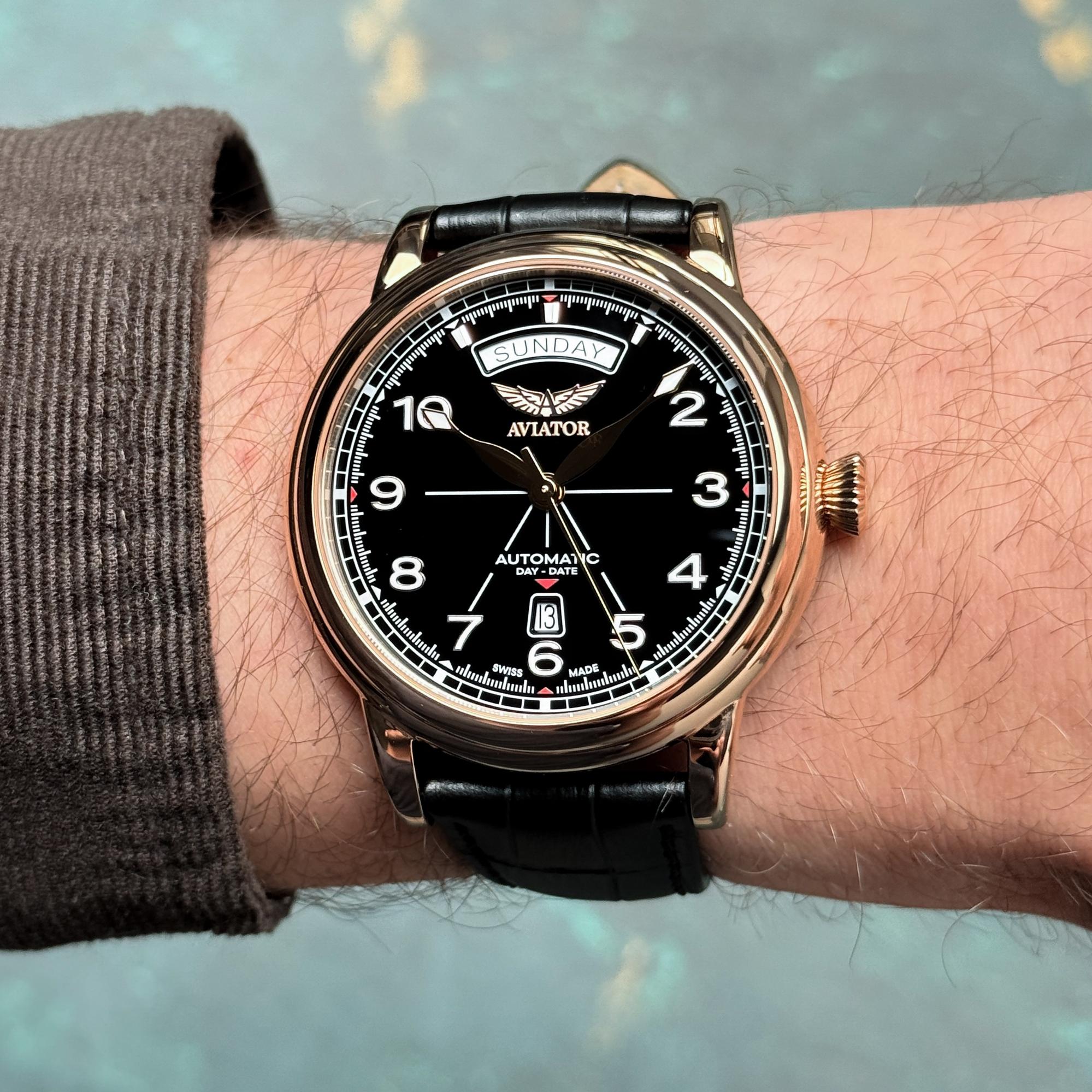 Aviator V34423984 męski zegarek Douglas pasek