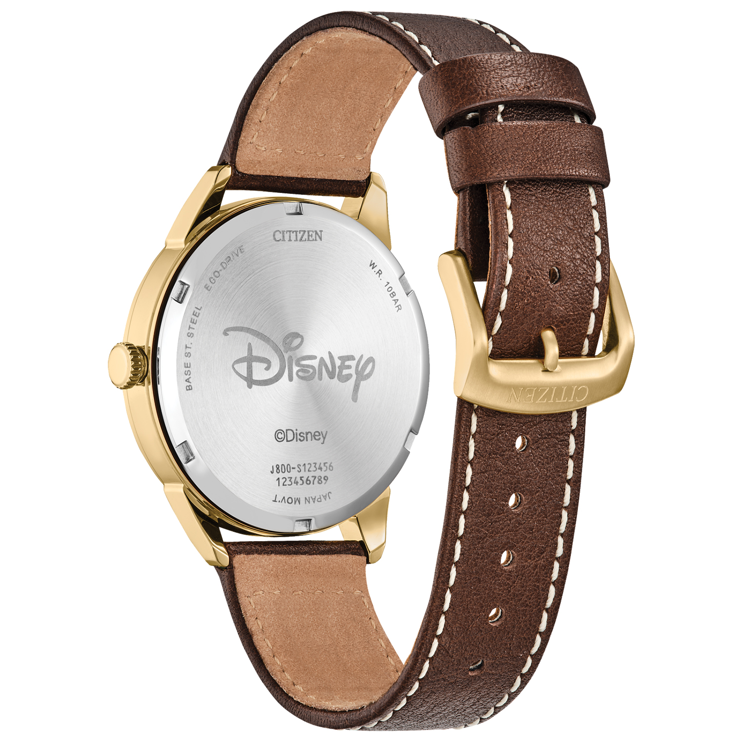 AW0093-04W zegarek złoty klasyczny Ecodrive pasek - miniatura 4