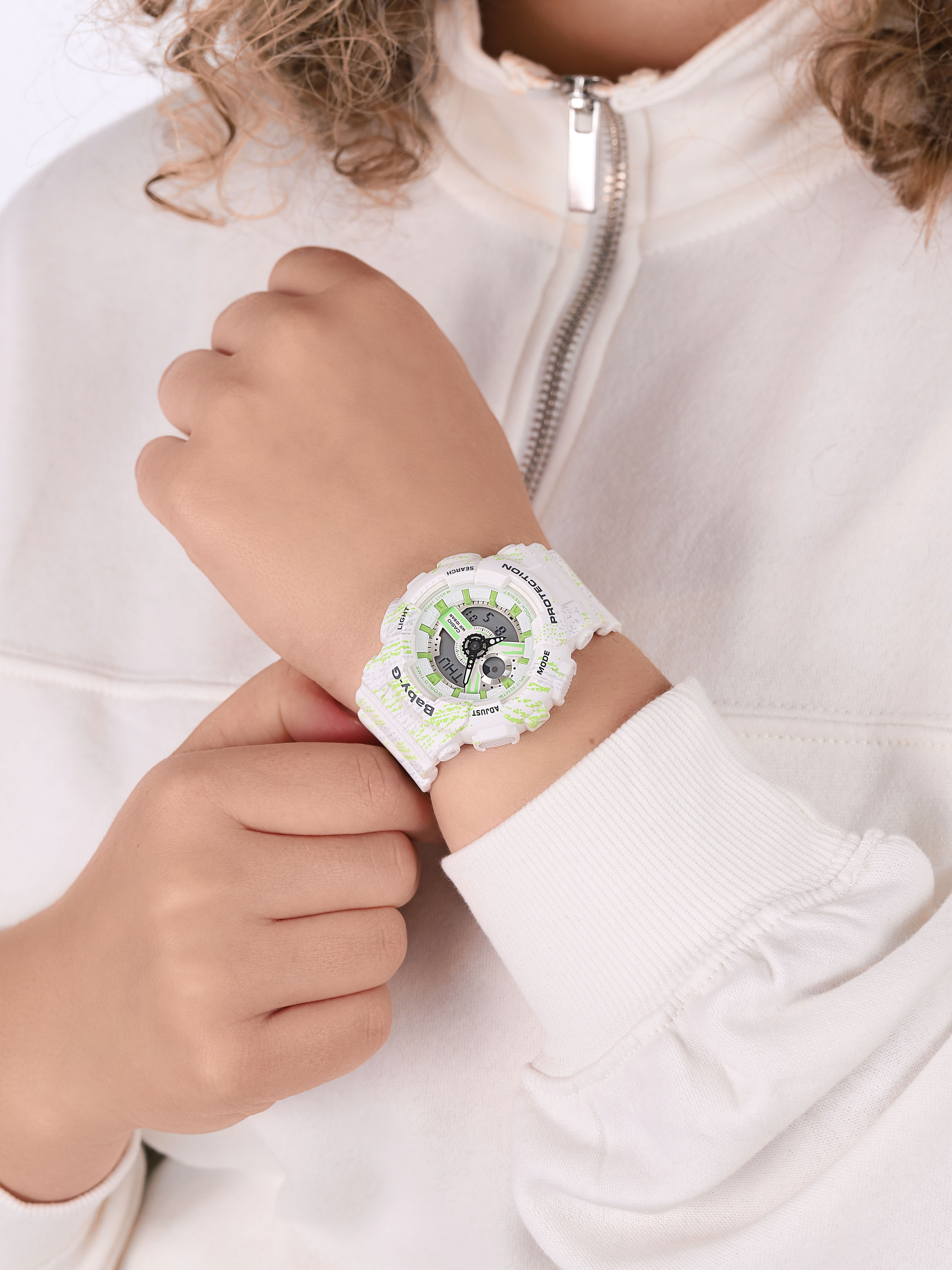 Baby-G BA-110TX-7AER Mist Texture Scratch Pattern zegarek sportowy Baby-G - miniatura 3