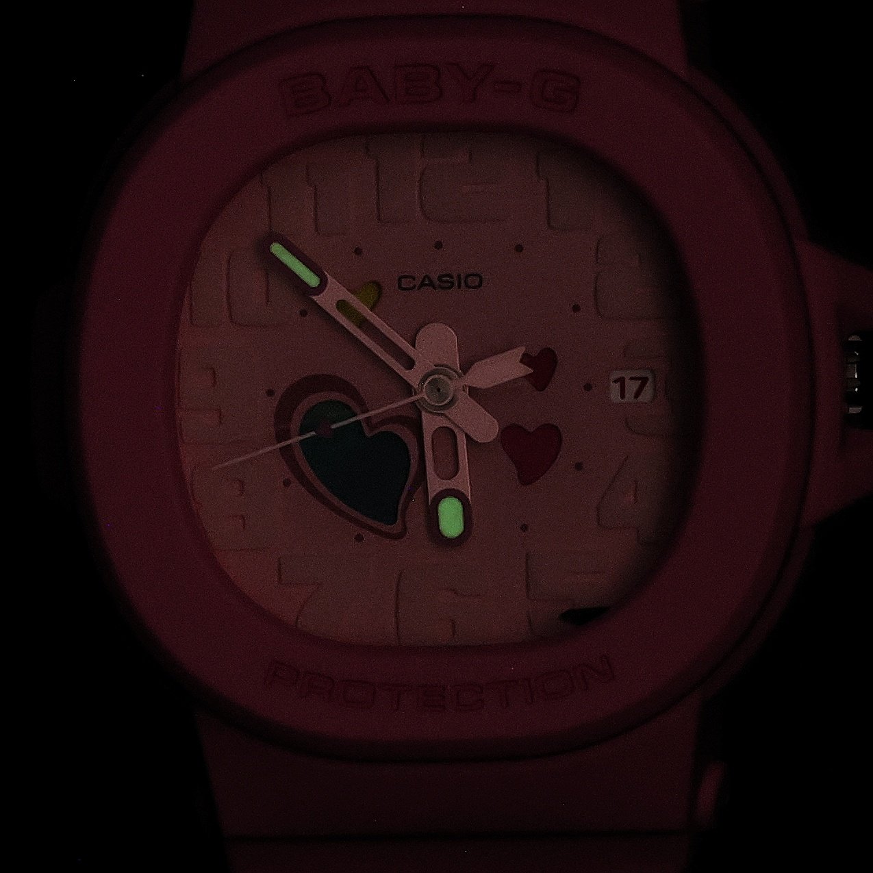 Baby-G BGA-10-4AER PLAYFUL HEARTS SERIES Baby-G klasyczny zegarek różowy - miniatura 5