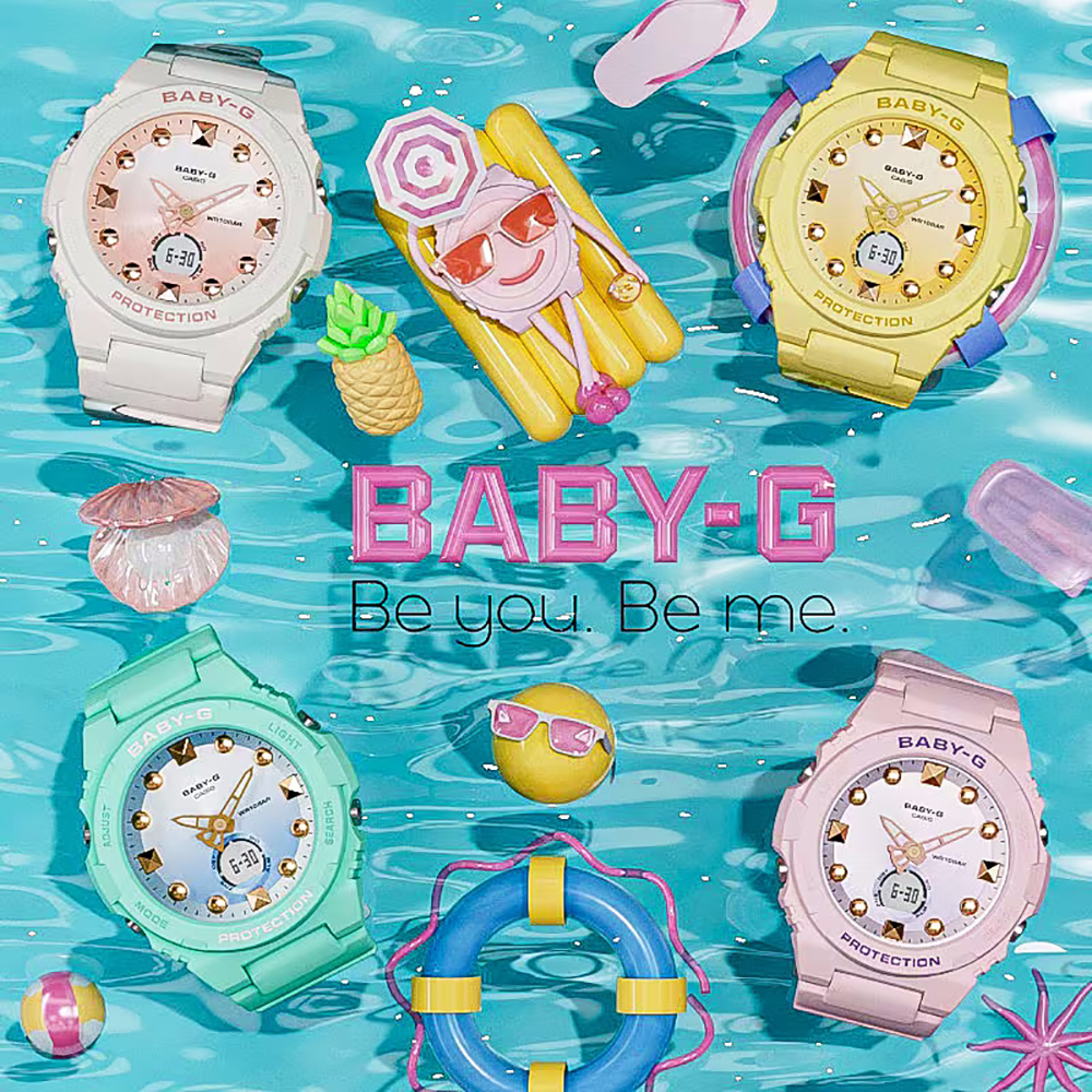 Baby-G BGA-320-9AER zegarek żółty sportowy Baby-G pasek - miniatura 5