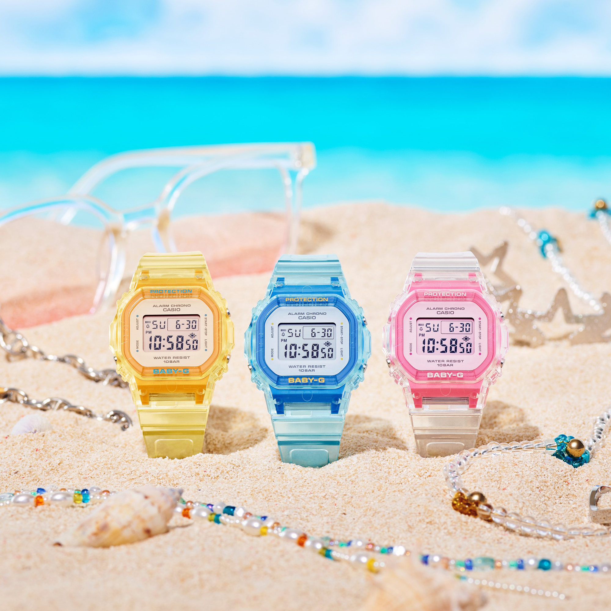 Baby-G BGD-565SJ-2ER BABY-G SUMMER JELLY Baby-G sportowy zegarek niebieski